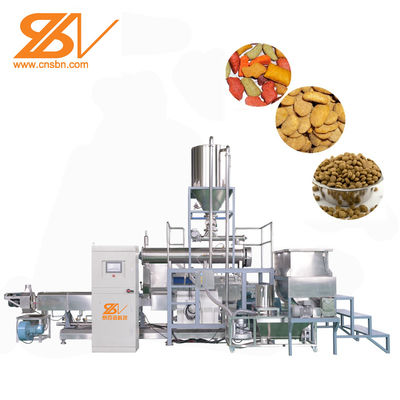 ماشین خشک extruder مواد غذایی حیوانات خانگی استفاده شده خطوط پردازش مواد غذایی حیوانات خانگی