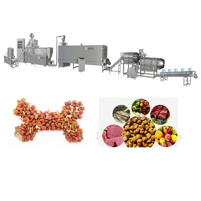 Automatic Dog Cat Pet Food Production Line Made Of Stainless Steel 304 With Capacity 150-5000kg/h