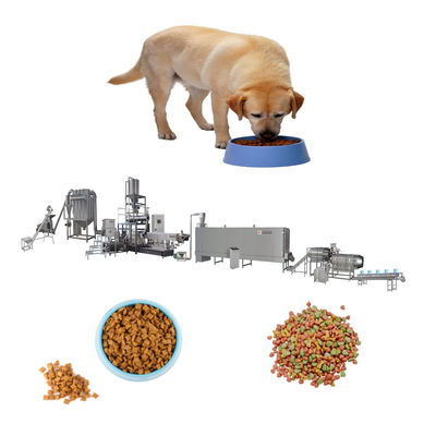 خط تولید کامل اتوماتیک مواد غذایی حیوانات خانگی Cat Kibble Dry Dog Food Pellet Processing Extruder Making Machine