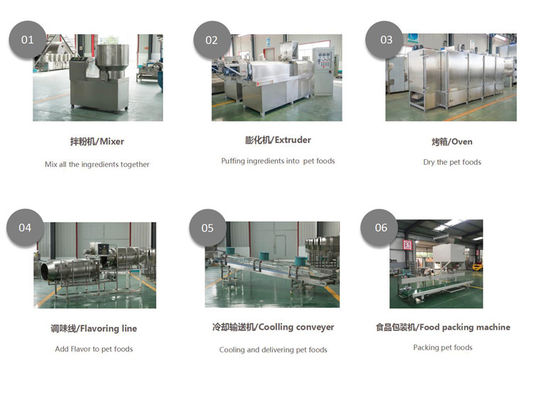201 Staineless Steel Pet Food Line , Low Noise Dog Food Extruder Machine