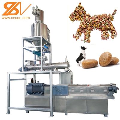 کارخانه فرآوری غذای گربه اکسترودر پیچ دوقلو پف دار مرطوب پت سگ گربه